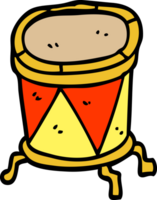 cartoon doodle drum on stand png