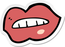 sticker van een cartoon lippen png