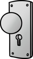 hand drawn gradient cartoon doodle of a door handle png