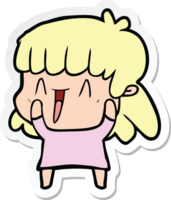 sticker of a cartoon woman png