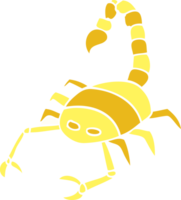 doodle de desenho animado de um escorpião png