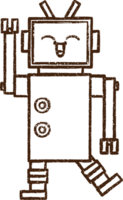 robot houtskool tekening png