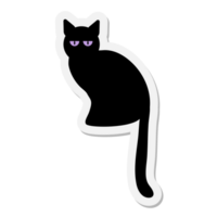 adesivo de gato preto png