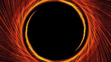 Abstract glowing particles fly in a spiral in a vortex of energy, magical particles sparkle and swirl on an abstract background creating an explosion of sparks. Video 4k