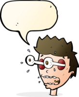 cartoon surprised man with eyes popping out with speech bubble png