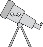 mignonne dessin animé de une télescope png