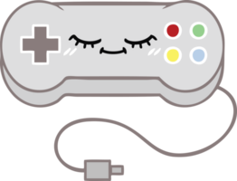 plano color retro dibujos animados de un juego controlador png