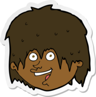 sticker of a cartoon happy man png