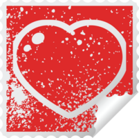 heart symbol graphic distressed sticker illustration icon png