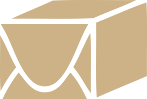 flat color retro cartoon of a paper parcel png