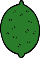 cartoon doodle lime fruit png