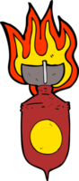 bomba ardiente de dibujos animados png