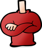 cartoon folded arms body png