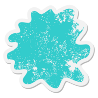 uttrycksfull form blob grunge klistermärke png