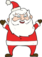lustiger Weihnachtsmann-Cartoon png
