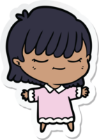 sticker of a cartoon woman png