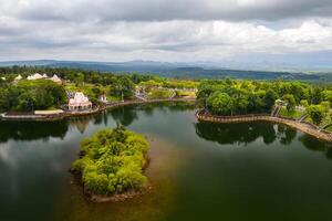 The Ganga Talao Temple in Grand bassin, Savanne, Mauritius. photo