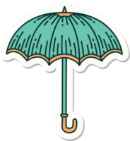 sticker of tattoo in traditional style of an umbrella png