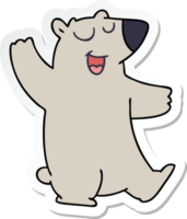 sticker of a quirky hand drawn cartoon wombat png