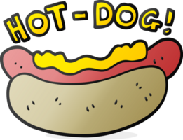 hand drawn cartoon hotdog png