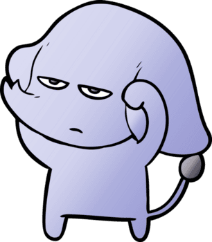 annoyed cartoon elephant png