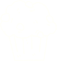 dibujo de tiza de muffin de chocolate png