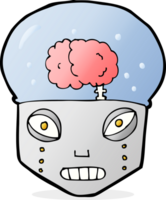 cartoon spooky robot head png