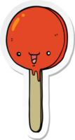 sticker of a cartoon candy lollipop png