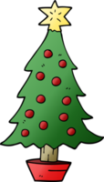 árvore de natal de doodle de desenho animado png