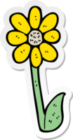 autocollant d'une fleur de dessin animé png