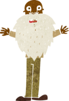 dessin animé vieil homme barbu png