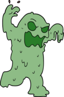 cartoon doodle slime monster png