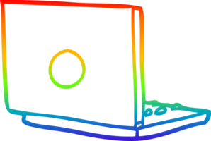 arc en ciel gradient ligne dessin ordinateur portable png