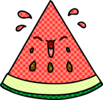 quirky comic book style cartoon watermelon png