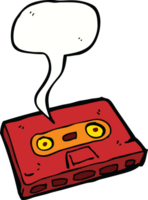 Cartoon-Kassette mit Sprechblase png