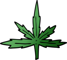 dessin animé doodle feuille de marijuana png