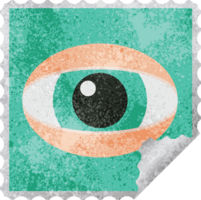 staring eye graphic png illustration square sticker stamp