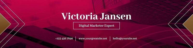 Pink Modern LinkedIn Banner for Professional Employee template