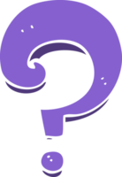 flat color style cartoon question mark png