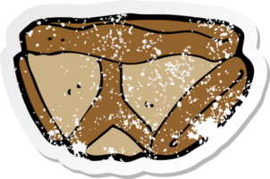 retro distressed sticker of a cartoon underpants png