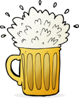 karikatur schaumiges bier png