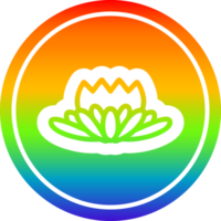 lotusbloem cirkelvormig in regenboogspectrum png