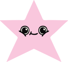 peixe estrela de desenho retrô de cor lisa png