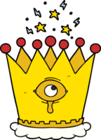 corona mágica de dibujos animados png