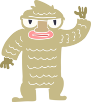 Cartoon-Doodle großer Yeti png