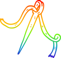 agulha e linha de desenho de linha de gradiente de arco-íris png