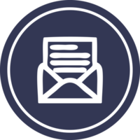 envelope letter circular icon png