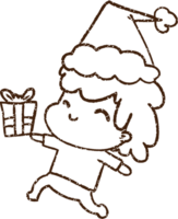 Christmas Person Charcoal Drawing png