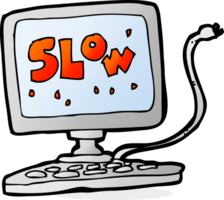 langsamer computer der karikatur png