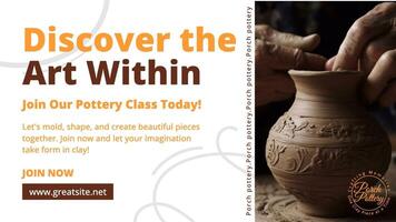 Pottery Class X/Twitter post template
